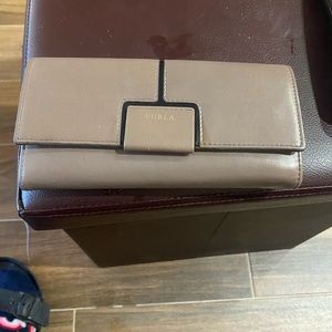 Furla leather long wallet